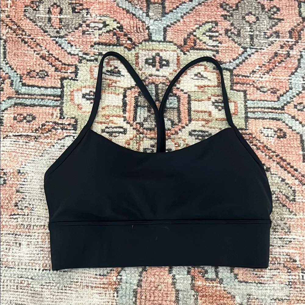Black Lululemon sports bra. Size 6